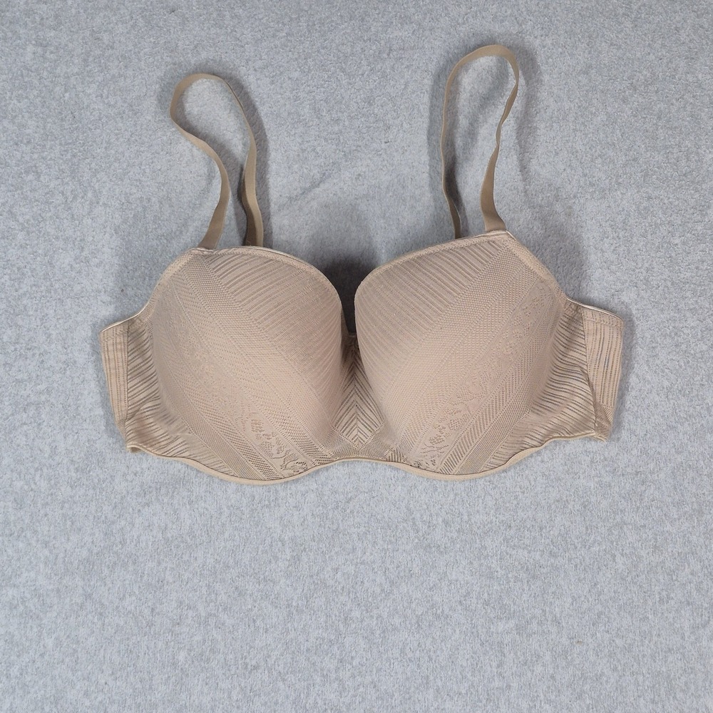 Thirdlove Women Bra 40E Beige Everyday Lace T Shirt Underwired Strap